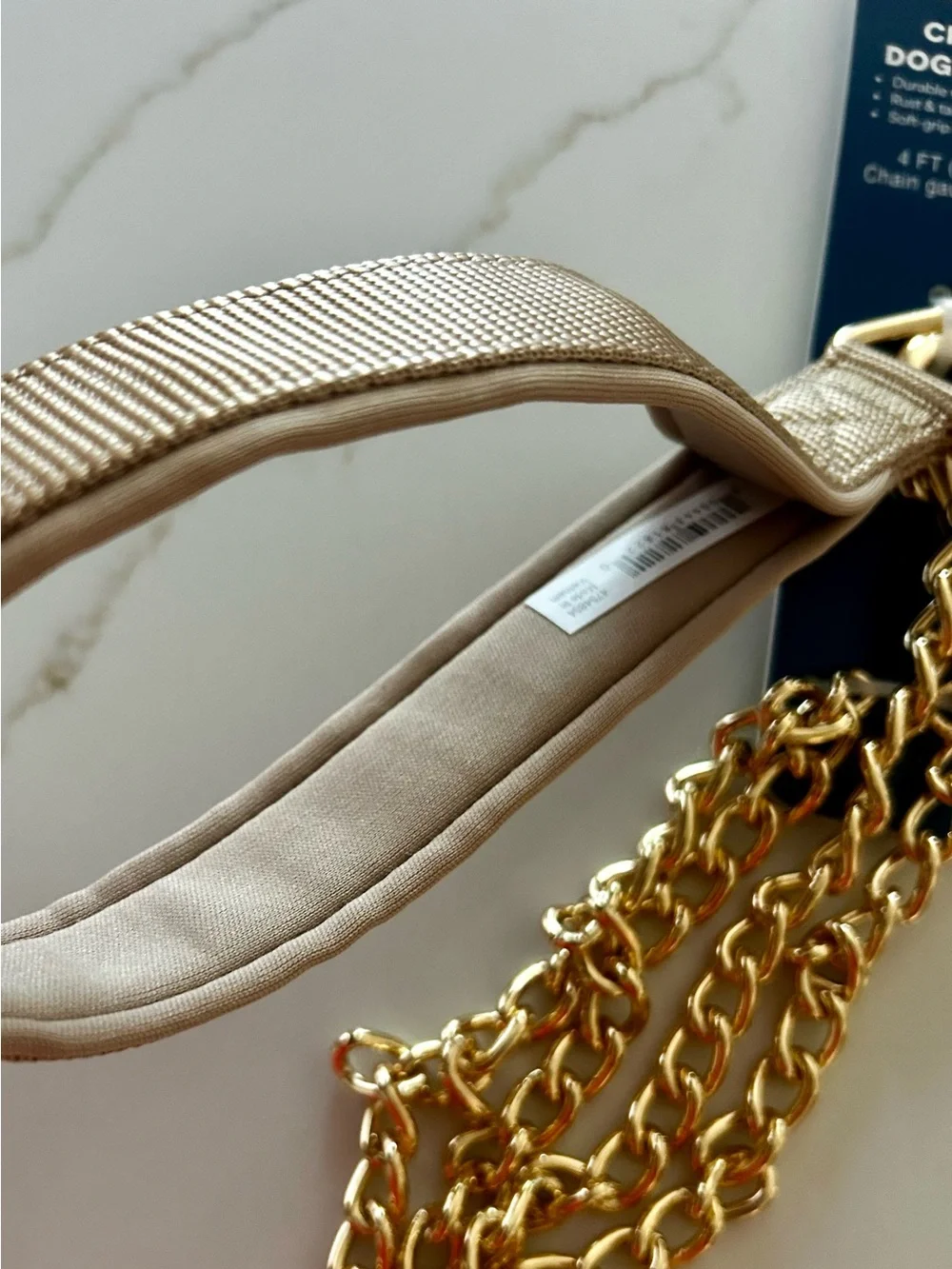 Gold-Tone Chain Dog Leash
